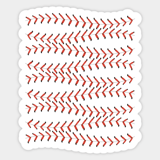 baseball stitches Sticker